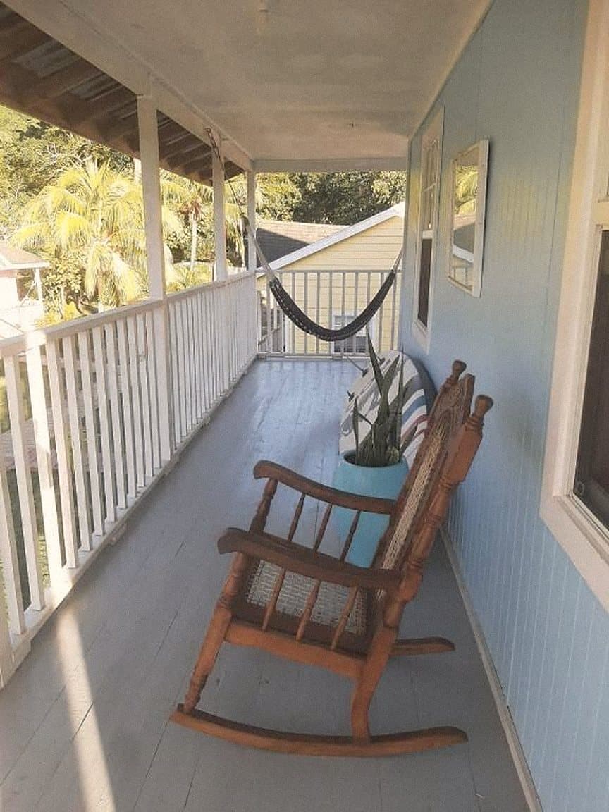 Porch hammock and rocking chair